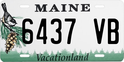 ME license plate 6437VB