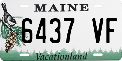 ME license plate 6437VF