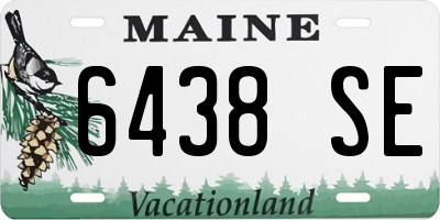 ME license plate 6438SE