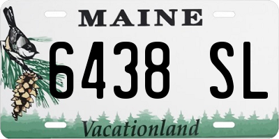 ME license plate 6438SL