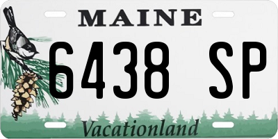 ME license plate 6438SP