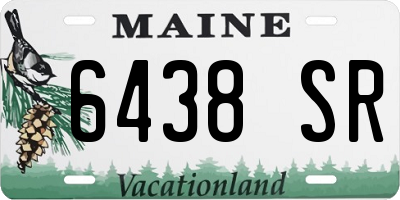 ME license plate 6438SR