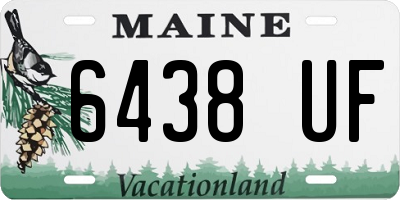 ME license plate 6438UF