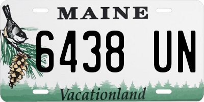 ME license plate 6438UN