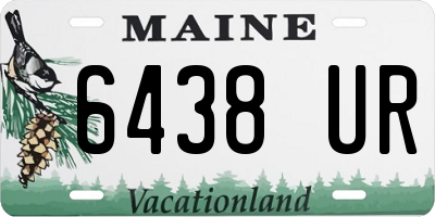 ME license plate 6438UR