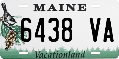 ME license plate 6438VA