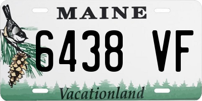 ME license plate 6438VF