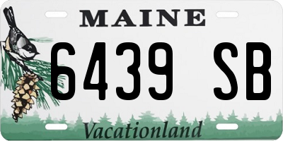 ME license plate 6439SB