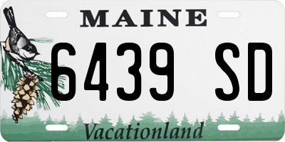 ME license plate 6439SD