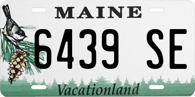 ME license plate 6439SE