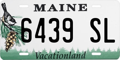 ME license plate 6439SL