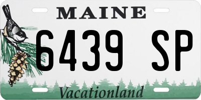ME license plate 6439SP