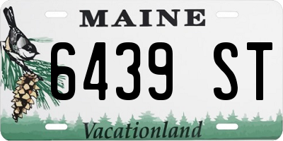 ME license plate 6439ST