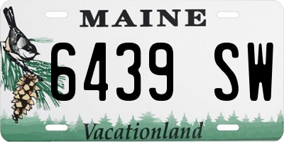 ME license plate 6439SW