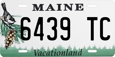 ME license plate 6439TC