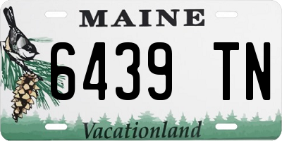ME license plate 6439TN