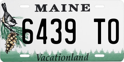 ME license plate 6439TO