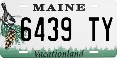 ME license plate 6439TY