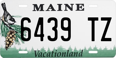 ME license plate 6439TZ