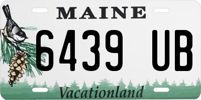 ME license plate 6439UB