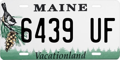 ME license plate 6439UF