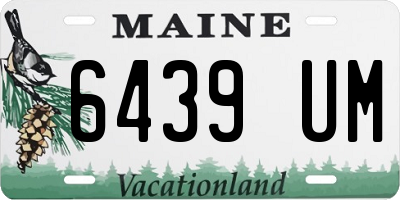 ME license plate 6439UM