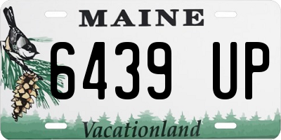 ME license plate 6439UP