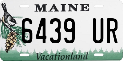ME license plate 6439UR