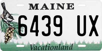 ME license plate 6439UX