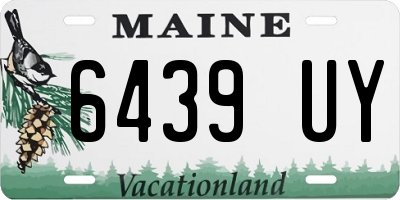 ME license plate 6439UY