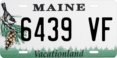 ME license plate 6439VF