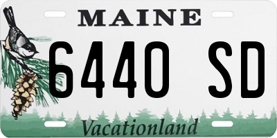 ME license plate 6440SD