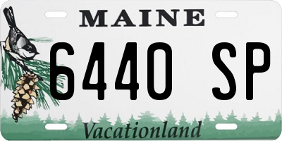ME license plate 6440SP