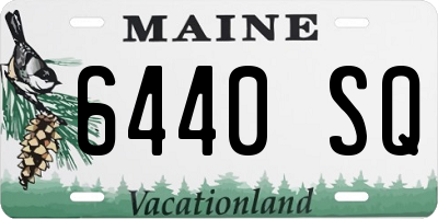 ME license plate 6440SQ