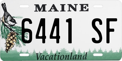 ME license plate 6441SF