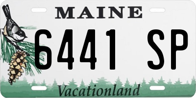 ME license plate 6441SP