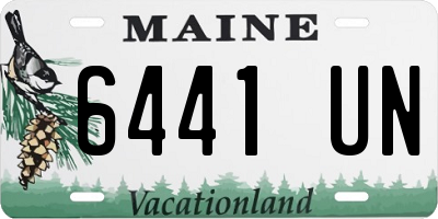 ME license plate 6441UN