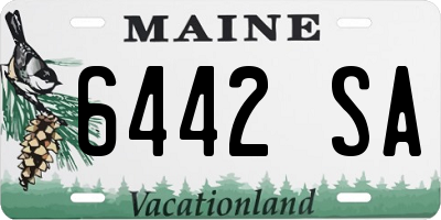 ME license plate 6442SA