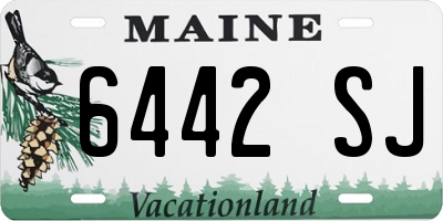 ME license plate 6442SJ