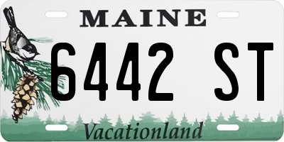 ME license plate 6442ST