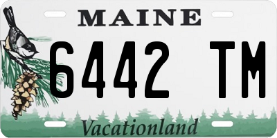 ME license plate 6442TM