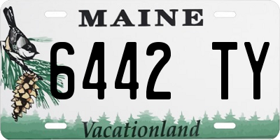 ME license plate 6442TY