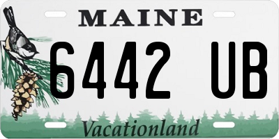 ME license plate 6442UB