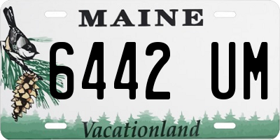ME license plate 6442UM