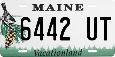 ME license plate 6442UT