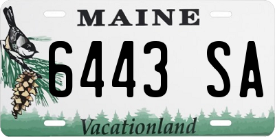 ME license plate 6443SA