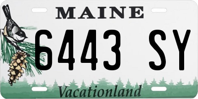 ME license plate 6443SY