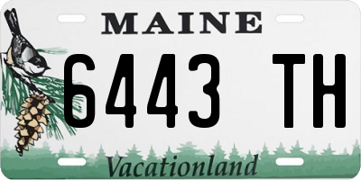ME license plate 6443TH