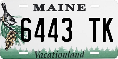 ME license plate 6443TK