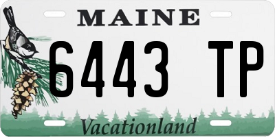 ME license plate 6443TP